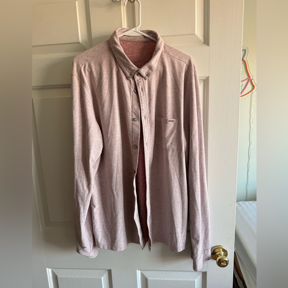 Vuori Light Pink Casual Button Down Shirt